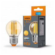 Светодиодная (LED) лампа Filament G45FA 4Вт E27 2200K бронза, VIDEX мини-фото