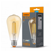 Светодиодная (LED) лампа Filament ST64FA 10Вт E27 2200K бронза, VIDEX мини-фото