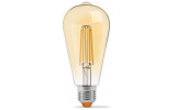 Світлодіодна (LED) лампа Filament ST64FAD 6Вт E27 2200K димерна бронза, VIDEX зображення 2