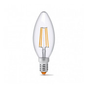 Светодиодная (LED) лампа Filament C37F 4Вт 4100K E14, VIDEX мини-фото