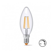Светодиодная (LED) лампа Filament C37FD 4Вт 4100K E14 диммерная, VIDEX мини-фото