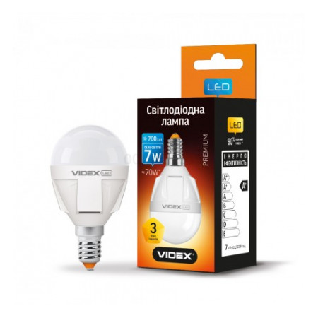 Світлодіодна (LED) лампа G45 7Вт 4100K E14, VIDEX (VL-G45-07144) фото