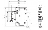 Автоматический выключатель RESIST RS4 1p 63А С 4,5кА, VIDEX изображение 4 (габаритные размеры)