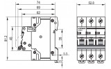 Автоматический выключатель RESIST RS4 3p 50А С 4,5кА, VIDEX изображение 4 (габаритные размеры)