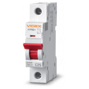 Автоматичний вимикач RESIST RS4 1p 25А С 4,5кА, VIDEX міні-фото