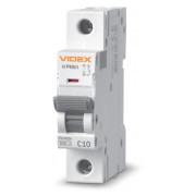 Автоматичний вимикач RESIST RS6 1p 10А С 6кА, VIDEX міні-фото