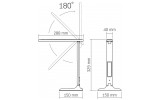 Лампа настольная светодиодная (LED) TF05B 7Вт 300лм 3000-5500K белая, VIDEX изображение 10 (габаритные размеры)