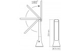 Лампа-фонарик настольная светодиодная (LED) TF11W 5Вт 200лм 3000-5500K белая, VIDEX изображение 10 (габаритные размеры)