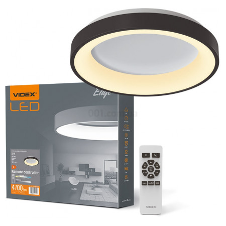 Світильник світлодіодний (LED) EDGE-RC-72W-BLACK 72Вт 4700лм 2700-6000K чорний, VIDEX (VLE-ERC-72B) фото