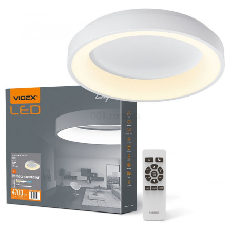 Світильник світлодіодний (LED) EDGE-RC-72W-WHITE 72Вт 4700лм 2700-6000K білий, VIDEX (VLE-ERC-72W) фото