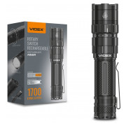 Ліхтарик світлодіодний (LED) портативний VLF-A156R 1700лм 6500K чорний, VIDEX міні-фото