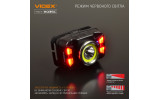 Фонарик светодиодный (LED) налобный VLF-H035C 410лм 5000K черный, VIDEX изображение 9