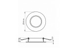 Светильник светодиодный (LED) Back встраиваемый круглый 4Вт 5000K, VIDEX изображение 5 (габаритные размеры)