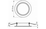 Светильник светодиодный (LED) Back встраиваемый круглый 15Вт 5000K, VIDEX изображение 5 (габаритные размеры)