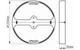 Рамка накладного монтажу безрамкового круглого світильника VL-DLFR-334, VIDEX зображення 4 (габаритні розміри)