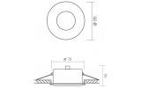 Светильник под лампу GU10 SPF10R врезной круглый белый IP54, VIDEX изображение 4 (габаритные размеры)