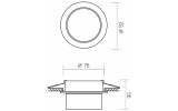 Светильник под лампу GU10 SPF11R врезной круглый белый, VIDEX изображение 4 (габаритные размеры)