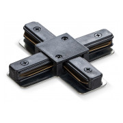 Соединитель для шинопроводов крестообразный черный, VIDEX мини-фото