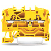 Клема прохідна самозатискна набірна 2-провідна 1,0 мм² жовта, WAGO міні-фото