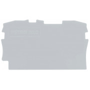 Пластина торцева і проміжна для 2-провідних клем серії 2000 сіра, WAGO міні-фото