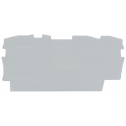 Пластина торцева і проміжна для 3-провідних клем серії 2000 сіра, WAGO міні-фото