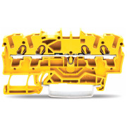Клема прохідна самозатискна набірна 4-провідна 1,0 мм² жовта, WAGO міні-фото