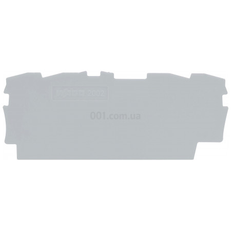 Пластина торцева і проміжна для 4-провідних клем серії 2000 сіра, WAGO (2000-1491) фото