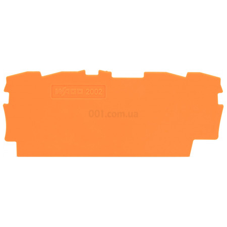 Пластина торцева і проміжна для 4-провідних клем серії 2000 помаранчева, WAGO (2000-1492) фото