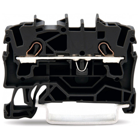 Клемма проходная самозажимная наборная 2-проводная 1,5 мм² черная, WAGO (2001-1205) фото