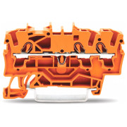 Клемма проходная самозажимная наборная 3-проводная 1,5 мм² оранжевая, WAGO мини-фото