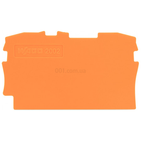 Пластина торцевая и промежуточная для 2-проводных клемм серии 2001-2002 оранжевая, WAGO (2002-1292) фото