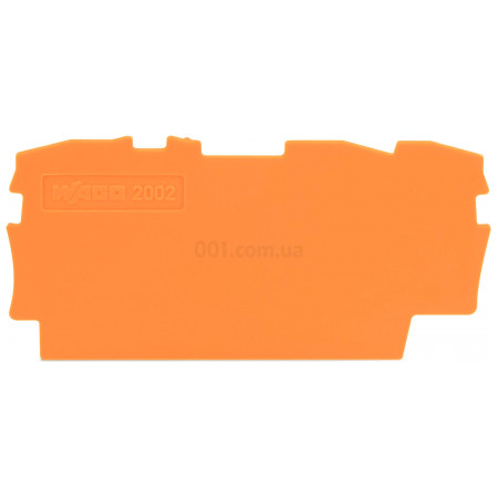 Пластина торцевая и промежуточная для 3-проводных клемм серии 2001-2002 оранжевая, WAGO (2002-1392) фото