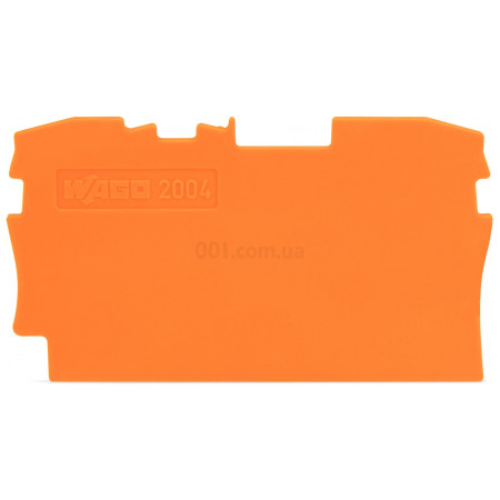 Пластина торцевая и промежуточная для 2-проводных клемм серии 2004 оранжевая, WAGO (2004-1292) фото