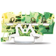 Клемма заземления самозажимная наборная 3-проводная 4,0 мм² желто-зеленая, WAGO мини-фото