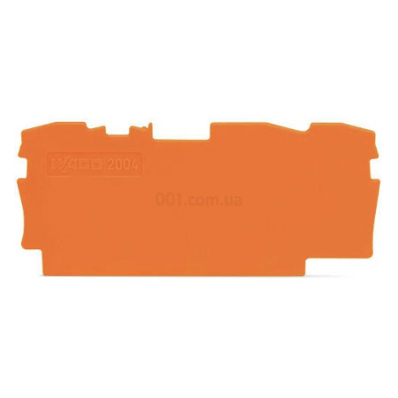 Пластина торцевая и промежуточная для 3-проводных клемм серии 2004 оранжевая, WAGO (2004-1392) фото