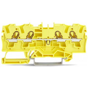 Клемма проходная самозажимная наборная 4-проводная 4,0 мм² желтая, WAGO мини-фото