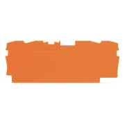 Пластина торцевая и промежуточная для 4-проводных клемм серии 2004 оранжевая, WAGO мини-фото