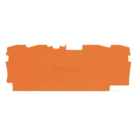 Пластина торцевая и промежуточная для 4-проводных клемм серии 2004 оранжевая, WAGO (2004-1492) фото