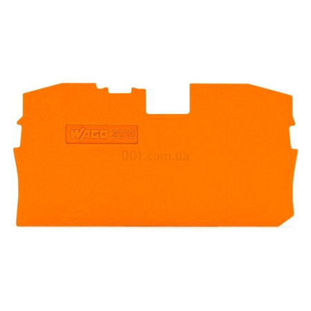 Пластина торцева і проміжна для 2-провідних клем серії 2010 помаранчева, WAGO (2010-1292) фото