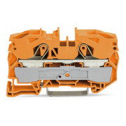 Клемма проходная самозажимная наборная 2-проводная 16 мм² оранжевая, WAGO мини-фото