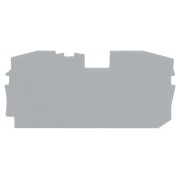 Пластина торцева і проміжна для 2-провідних клем серії 2016 сіра, WAGO міні-фото