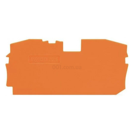 Пластина торцевая и промежуточная для 2-проводных клемм серии 2016 оранжевая, WAGO (2016-1292) фото