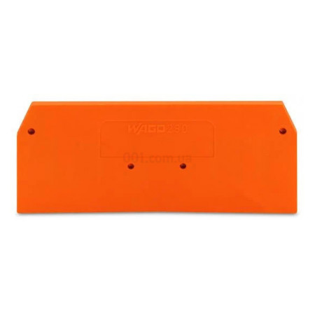 Пластина торцевая и промежуточная для 3-проводных клемм серии 280 оранжевая, WAGO (280-326) фото