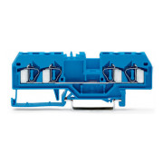 Клемма проходная с пружинным зажимом наборная 4-проводная 4,0 мм² синяя, WAGO мини-фото