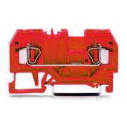 Клемма проходная с пружинным зажимом наборная 2-проводная 4,0 мм² красная, WAGO мини-фото