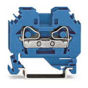 Клемма проходная с пружинным зажимом наборная 2-проводная с боковым подключением 6,0 мм² синяя, WAGO мини-фото