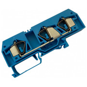 Клемма проходная с пружинным зажимом наборная 3-проводная 16 мм² синяя, WAGO мини-фото
