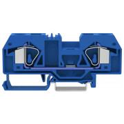 Клема прохідна з пружинним затиском набірна 2-провідна 16 мм² синя, WAGO міні-фото