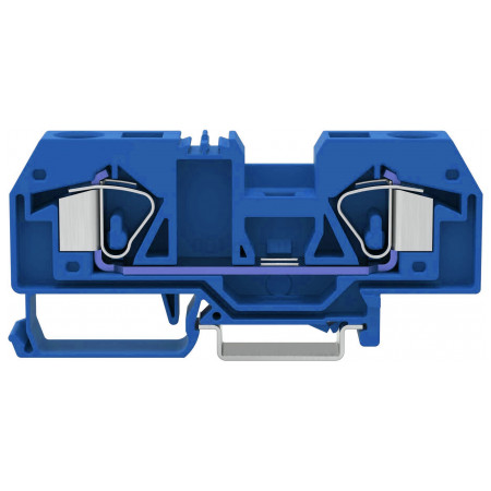 Клемма проходная с пружинным зажимом наборная 2-проводная 16 мм² синяя, WAGO (283-904) фото