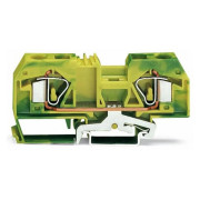 Клемма заземления с пружинным зажимом наборная 2-проводная 16 мм² желто-зеленая, WAGO мини-фото